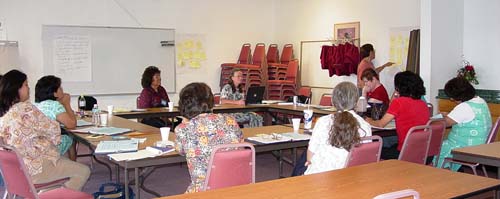 Scene from a mentorship workshop